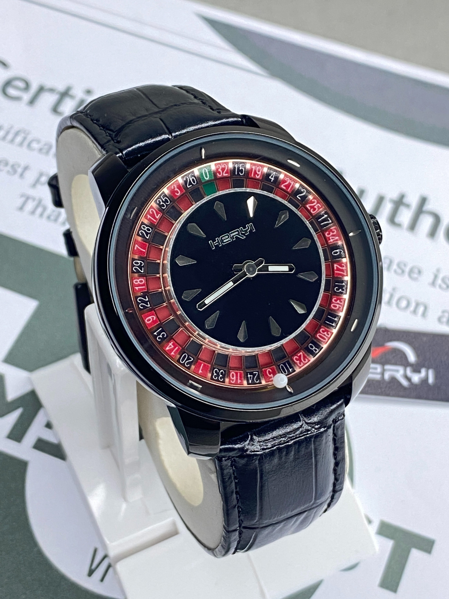 HERYI Caseno Design Roulette Tourbillon Watch For Men With Durable Straps