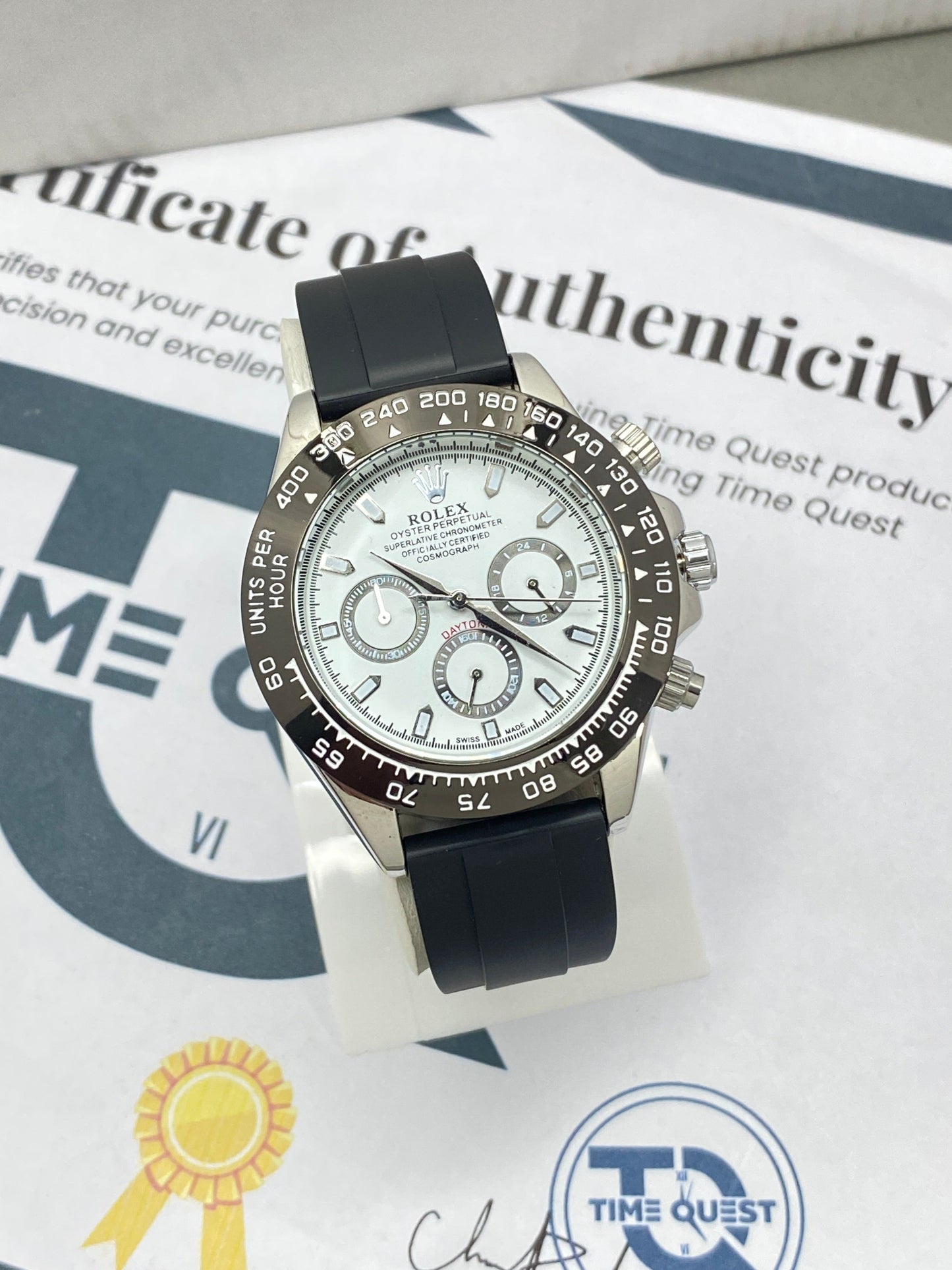 RLX Oyster Swiss-Made Chronograph Watch with Rotatable Bazel For Men