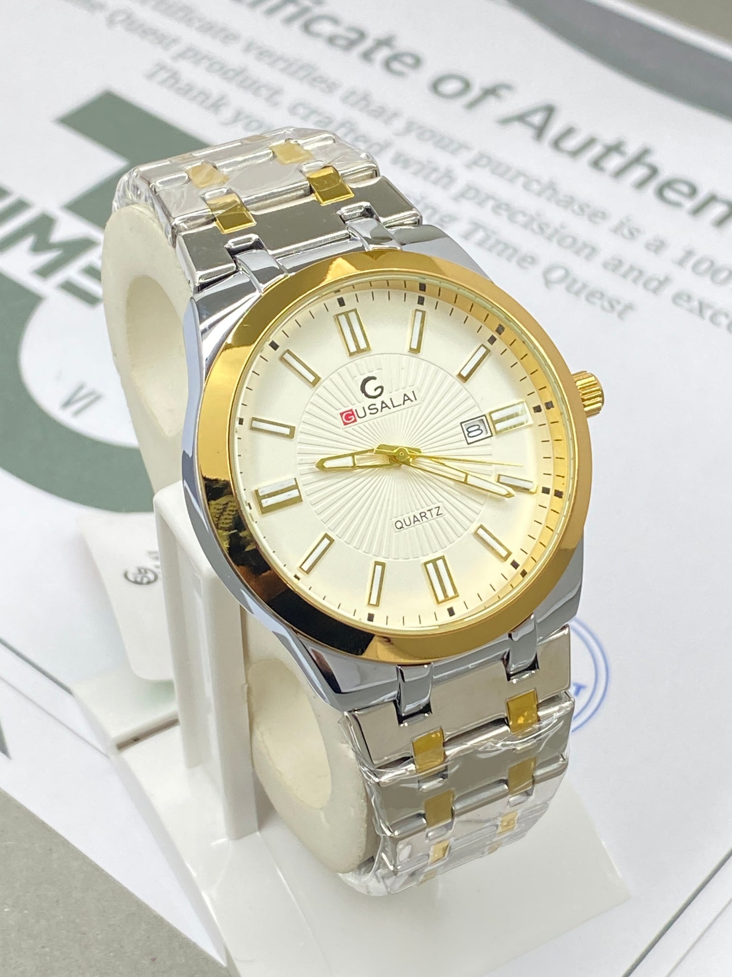 Gusalai Chain Watch for Men – Date Display & Premium Butterfly Lock