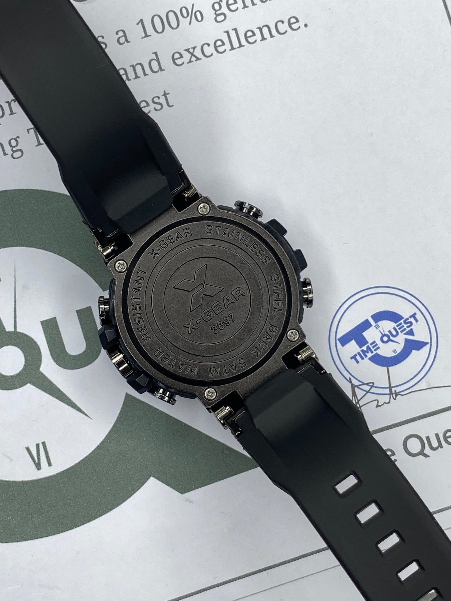 X GEAR-3897 Dual Time Round Display Sports Watch for Men