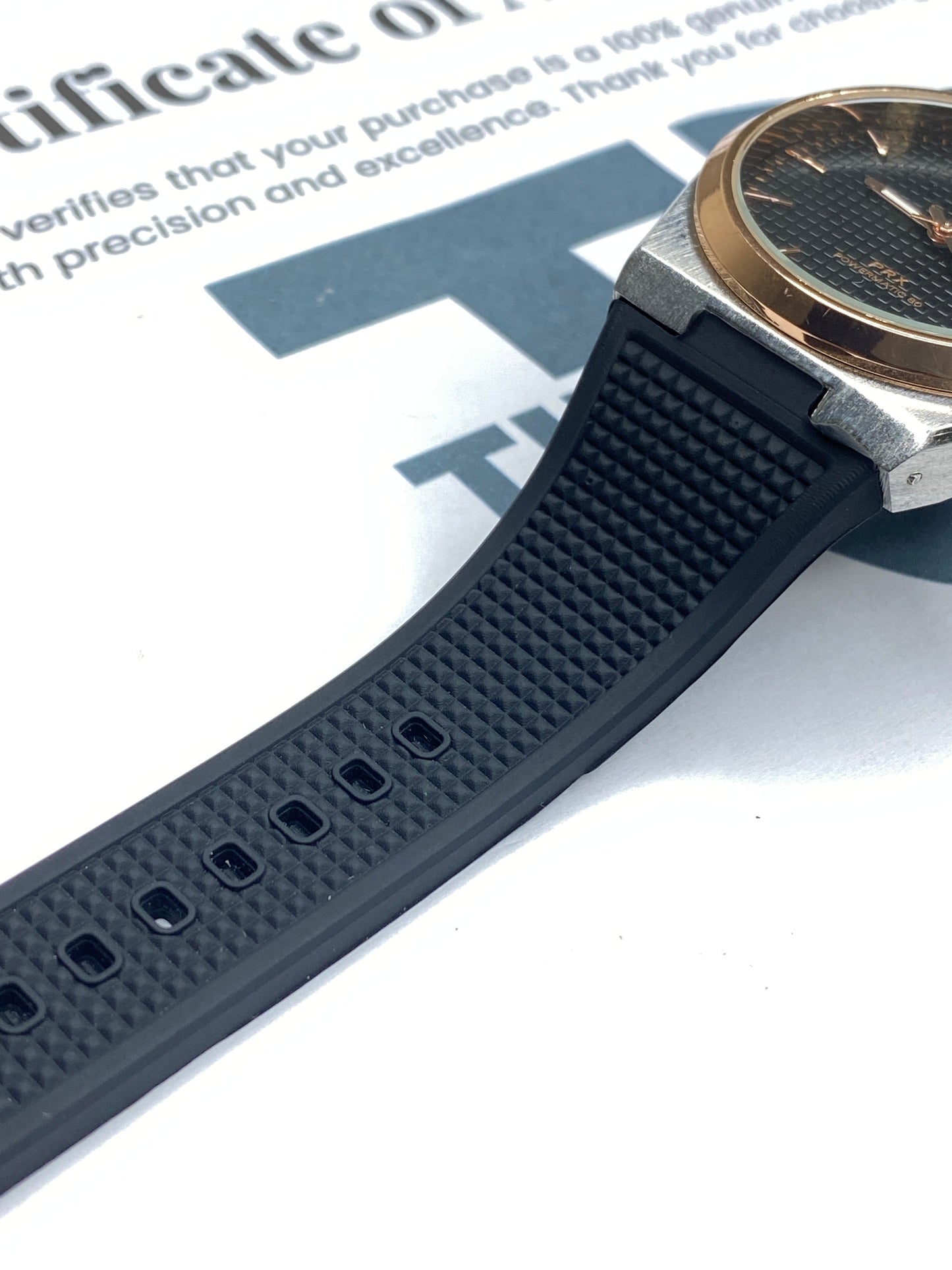 Tis-1853 PRX Luxury Stainless Steel & Silicone Straps Watch For Men