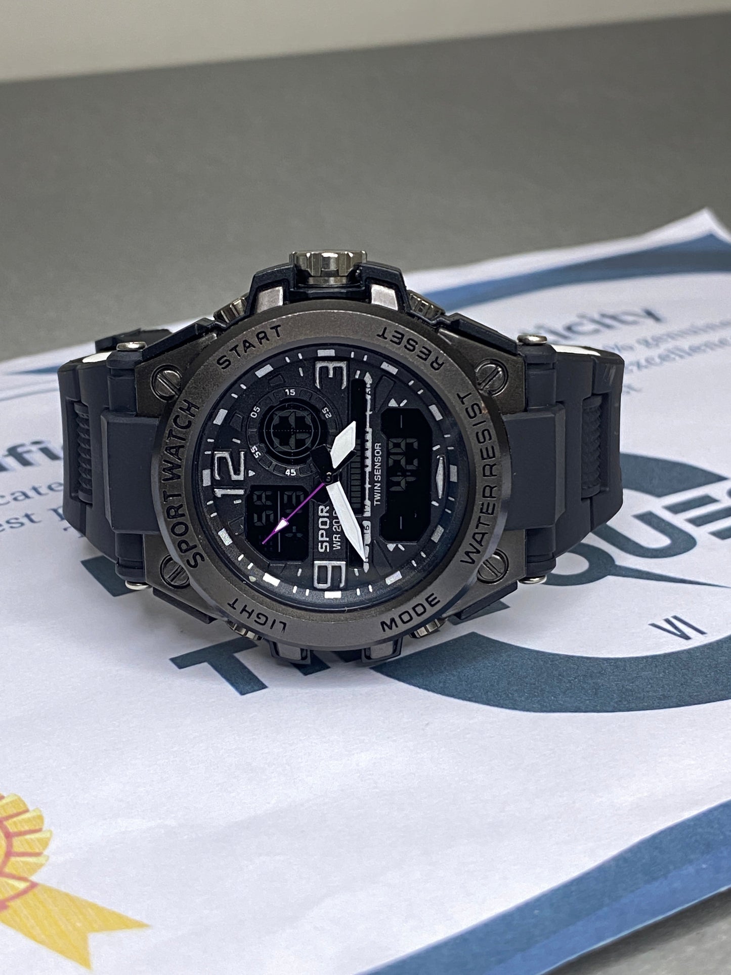 Dual Time Analog & Digital Sports Watch For Men