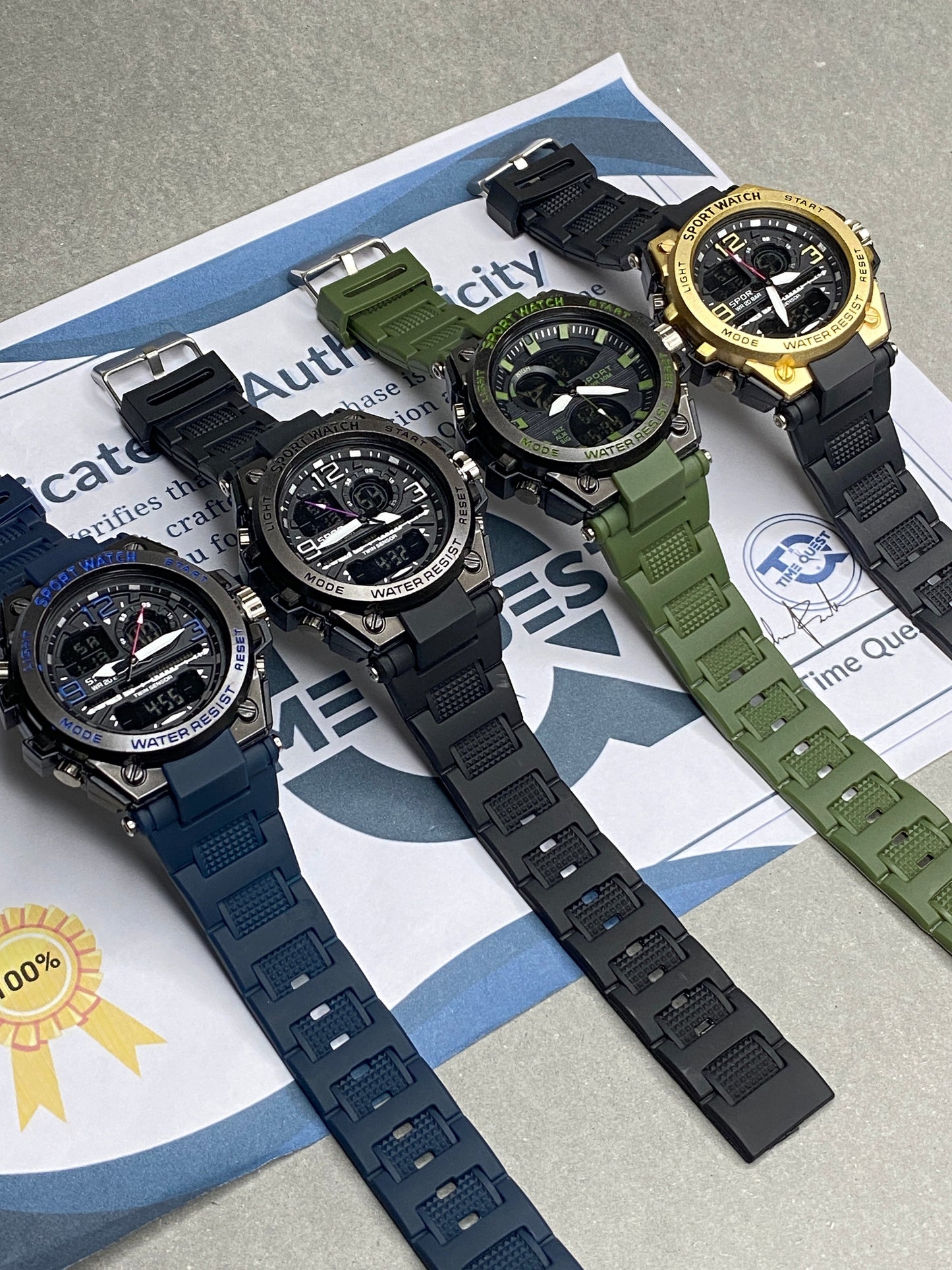 Dual Time Analog & Digital Sports Watch For Men