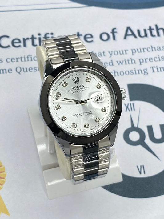 RLX Swis Made Luxury Design Chain Watch For Men With Date Display