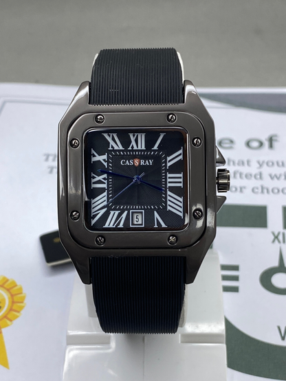 CASSRAY Analog Display Square Dial Durable Straps Watch For Men