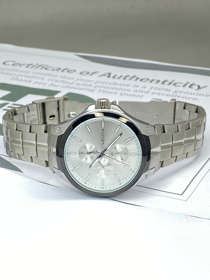 WESTCHI Chronograph Working Top Quality Analog Stainless Steel Made Chain Watch for Men