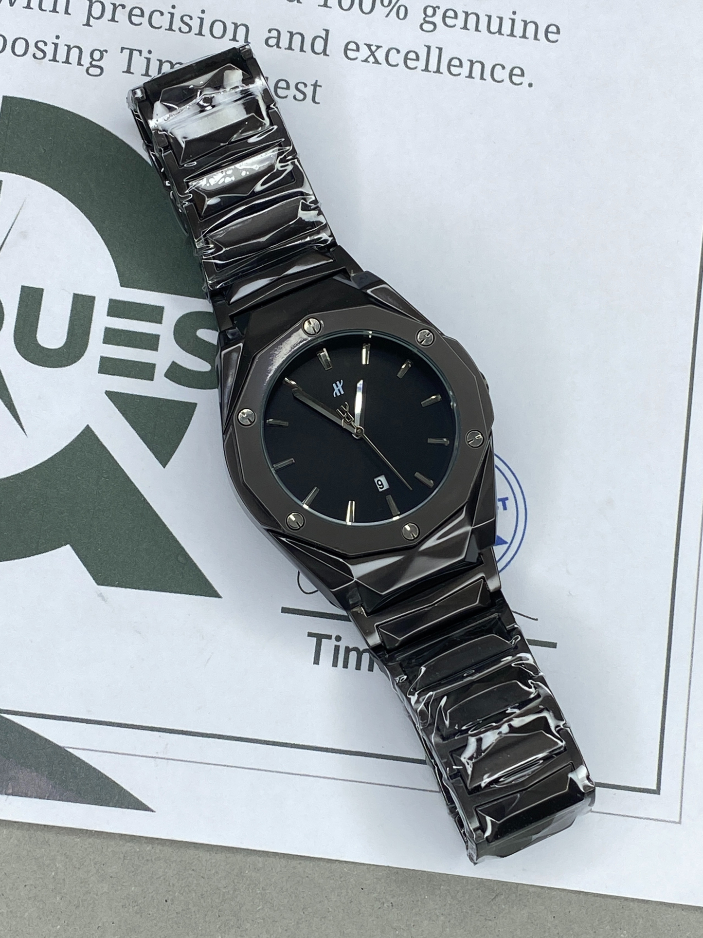 Hublot Geneve Chain Watch For Men With Date Display and Butterfly Lock