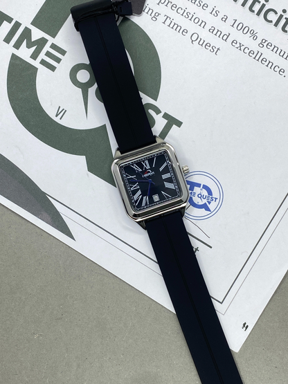 HERYI Square Dial Shape Magnetic Lock & Silicone Straps Watch For Men