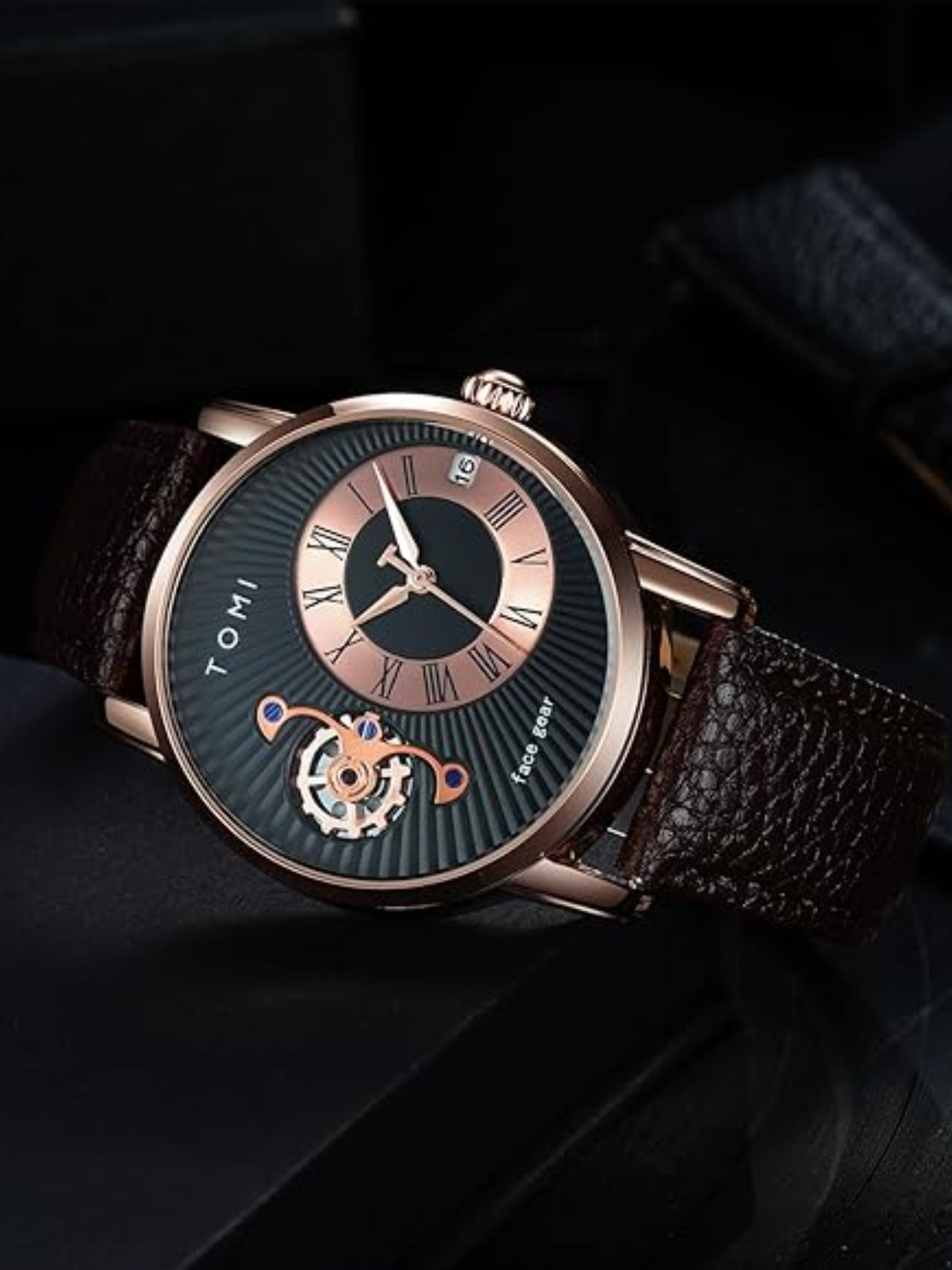 TOMI T-104 Face Gear Dual Strap Top Quality Analog Watch For Men