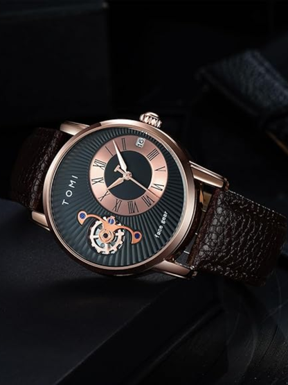 TOMI T-104 Face Gear Dual Strap Top Quality Analog Watch For Men