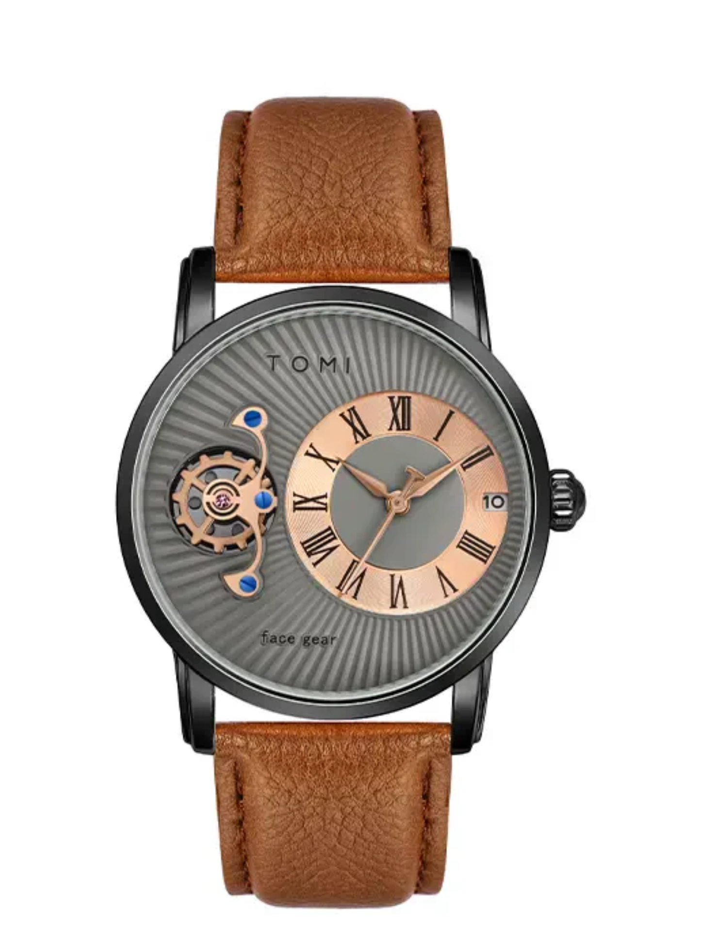 TOMI T-104 Face Gear Dual Strap Top Quality Analog Watch For Men