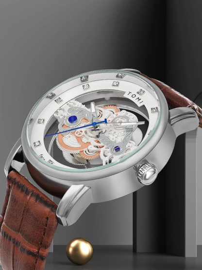 TOMI T-102 Face Gear Analog Display Dual Strap Watch