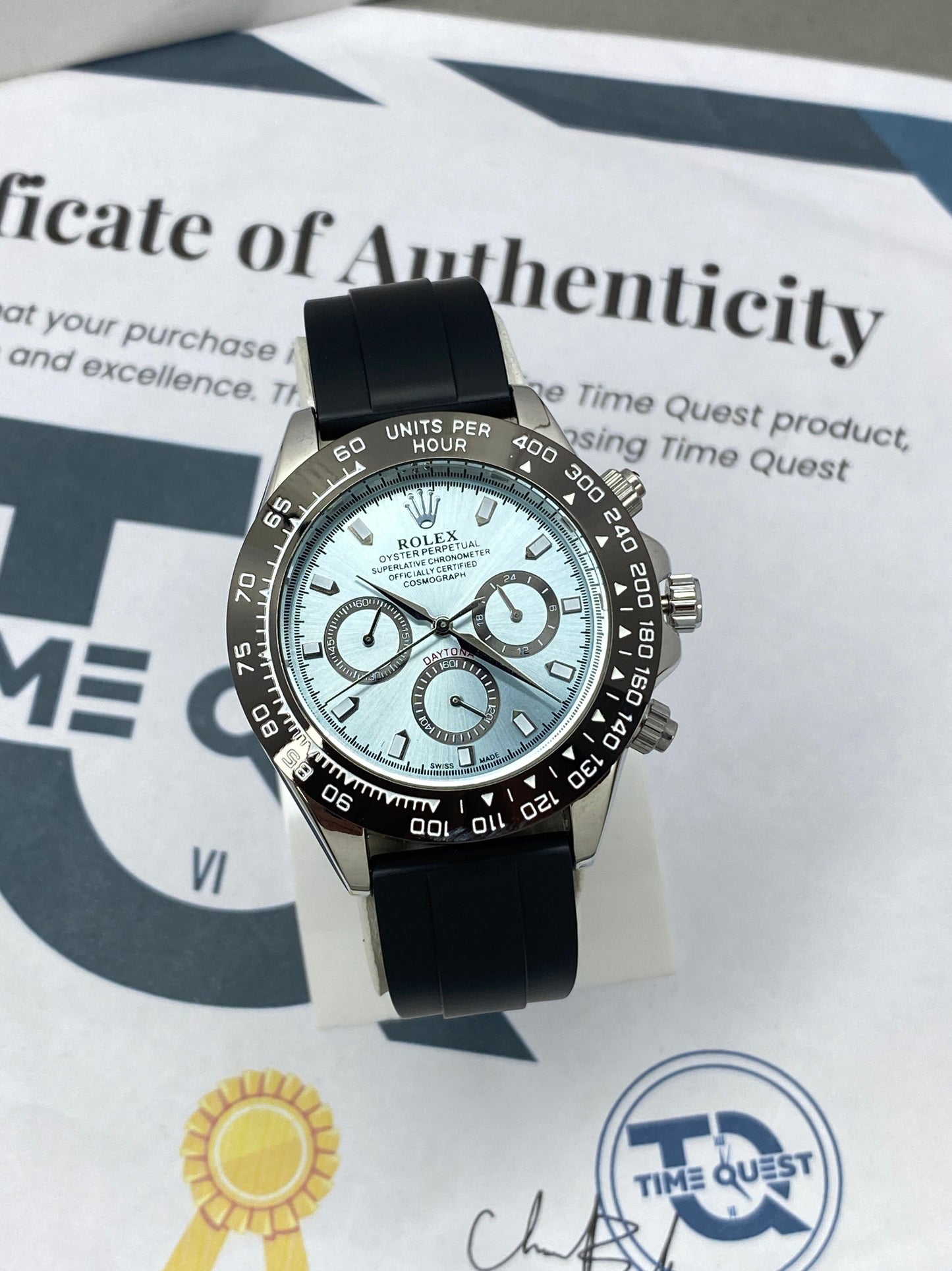 RLX Oyster Swiss-Made Chronograph Watch with Rotatable Bazel For Men