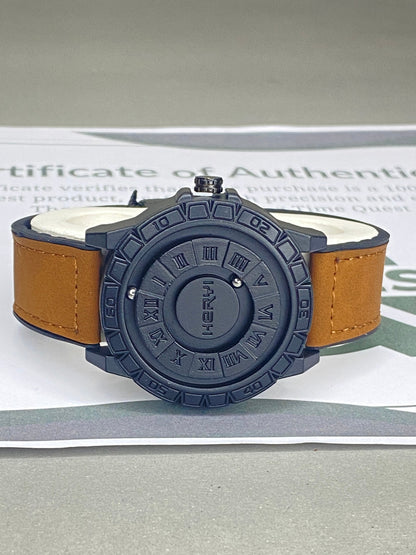 HERYI Revolutionary Bearing Watch With Metallic Dial Magnetic Lock & Silicone Straps
