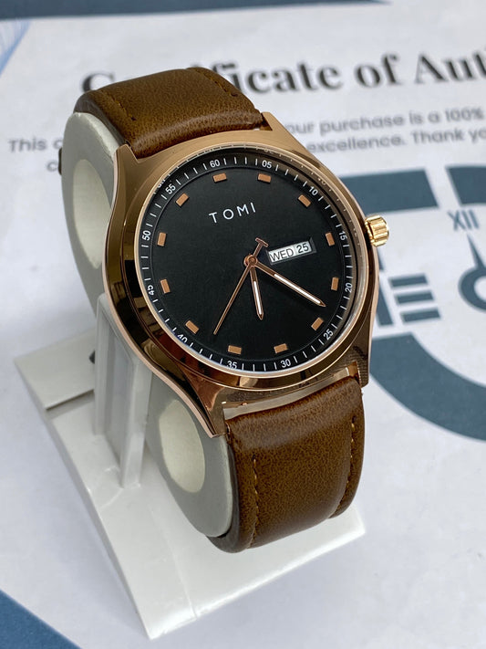 Tomi T-030 Date & Day Strap Watch For Men