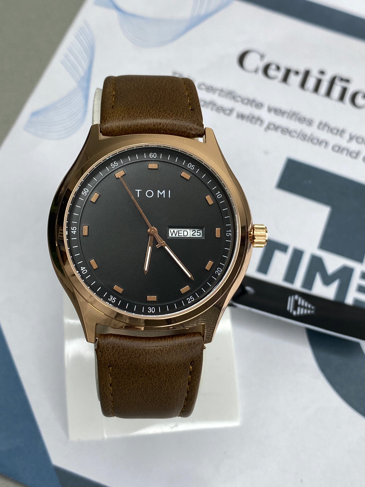 Tomi T-030 Date & Day Strap Watch For Men