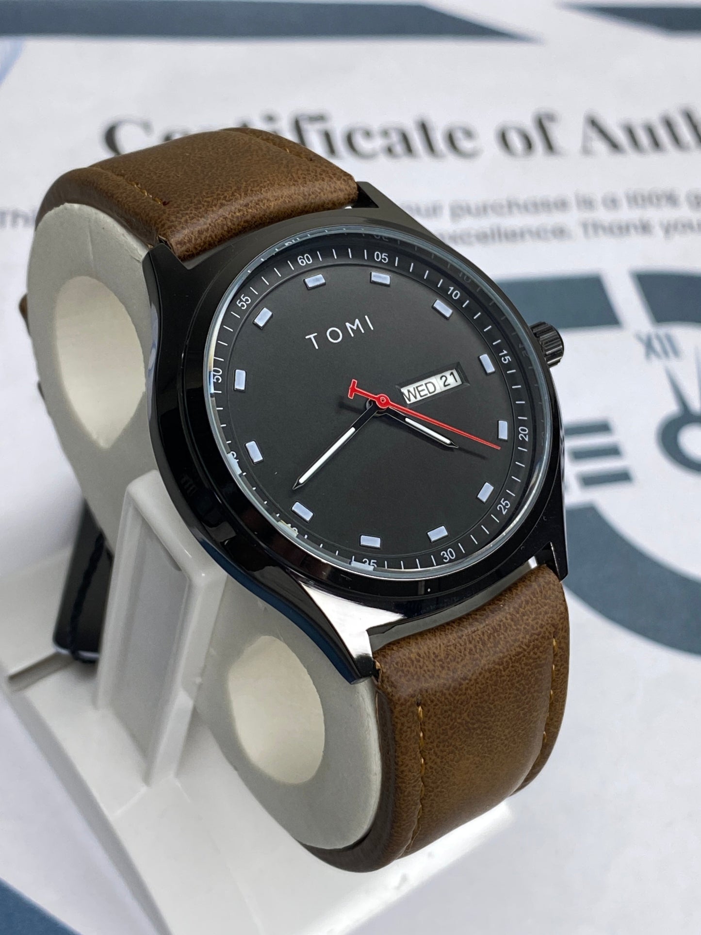 Tomi T-030 Date & Day Strap Watch For Men