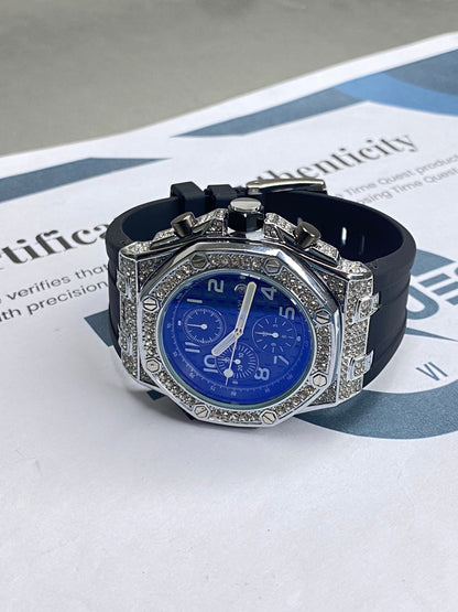 Yikai Diamond-Cut Iced Out Luxury Watch For Men
