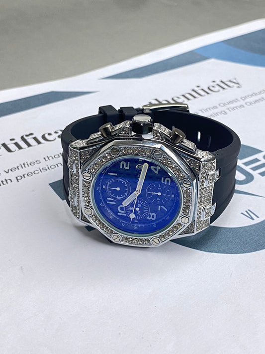 Yikai Diamond-Cut Iced Out Luxury Watch For Men