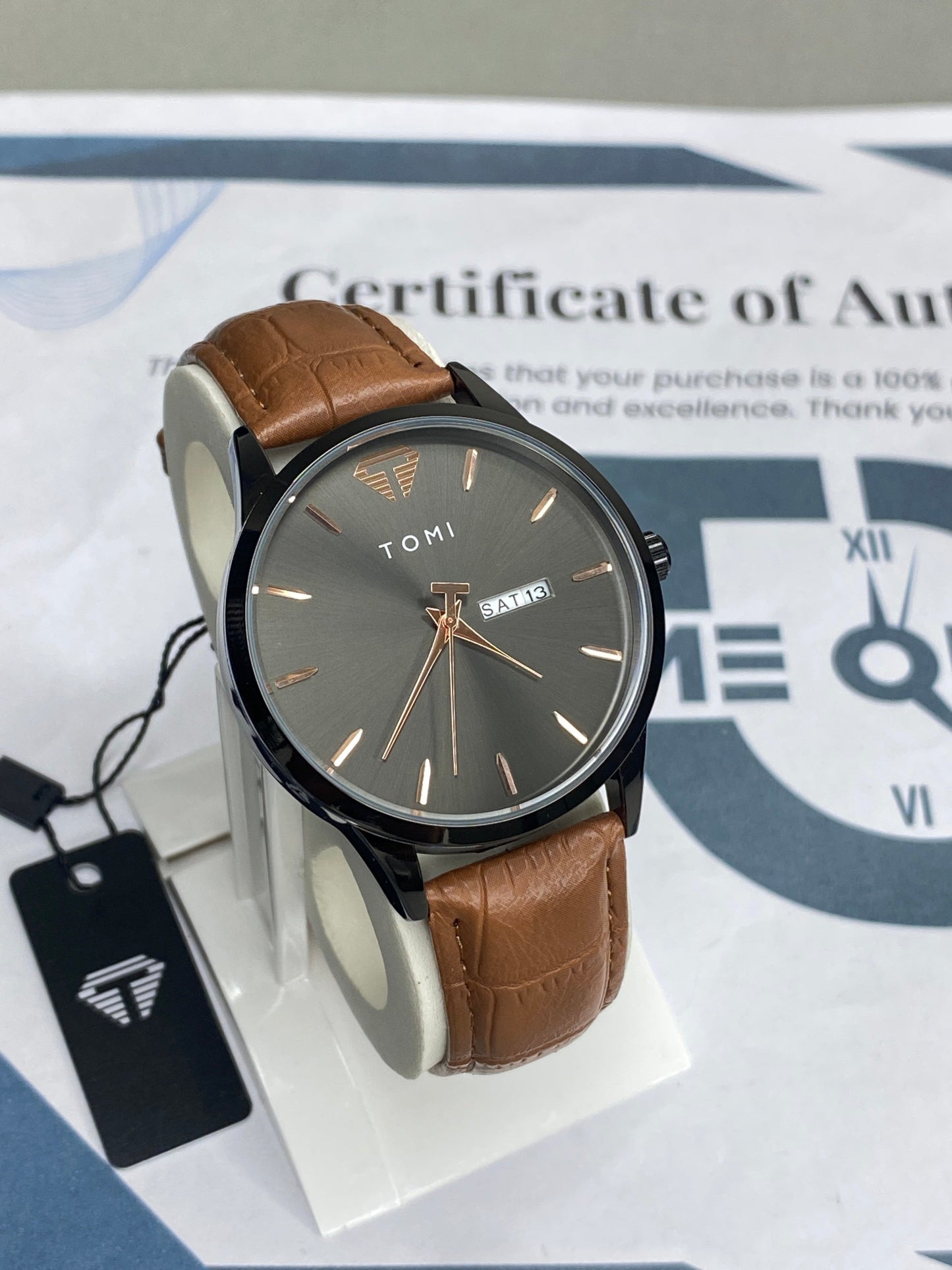 Tomi T-045 Original Date & Day Strap Men's Watch
