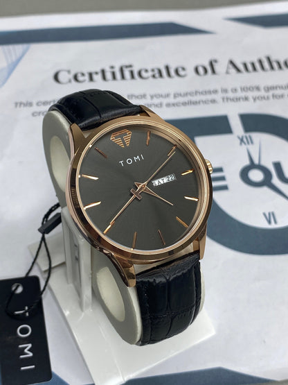 Tomi T-045 Original Date & Day Strap Men's Watch