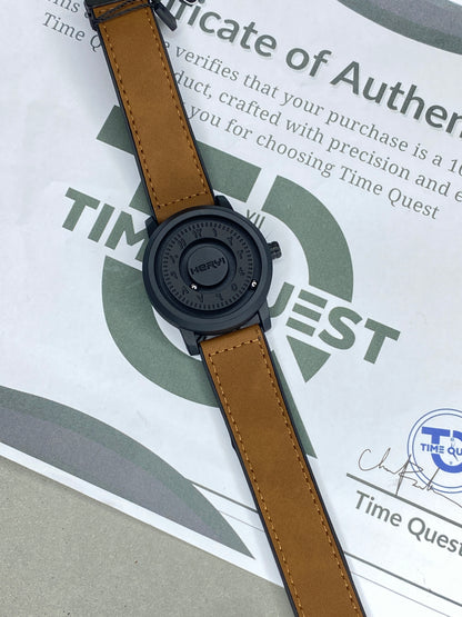 HERYI Revolutionary Bearing Watch for Men – Metallic Dial & Magnetic Lock Silicone Straps