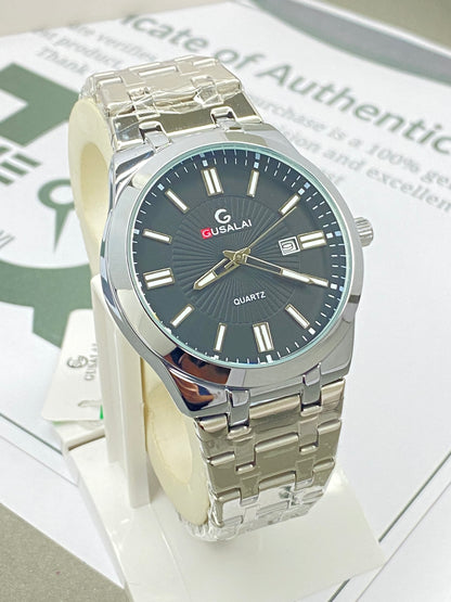 Gusalai Chain Watch for Men – Date Display & Premium Butterfly Lock