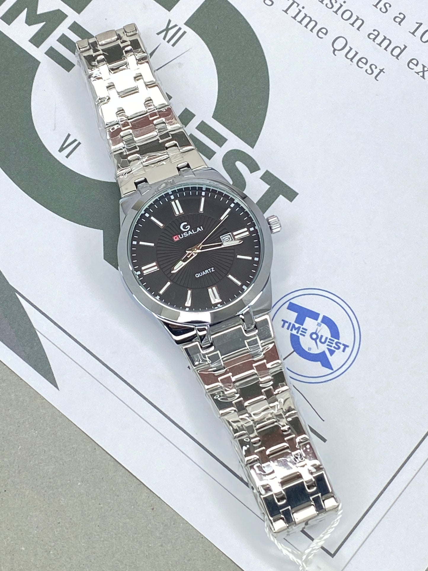 Gusalai Chain Watch for Men – Date Display & Premium Butterfly Lock