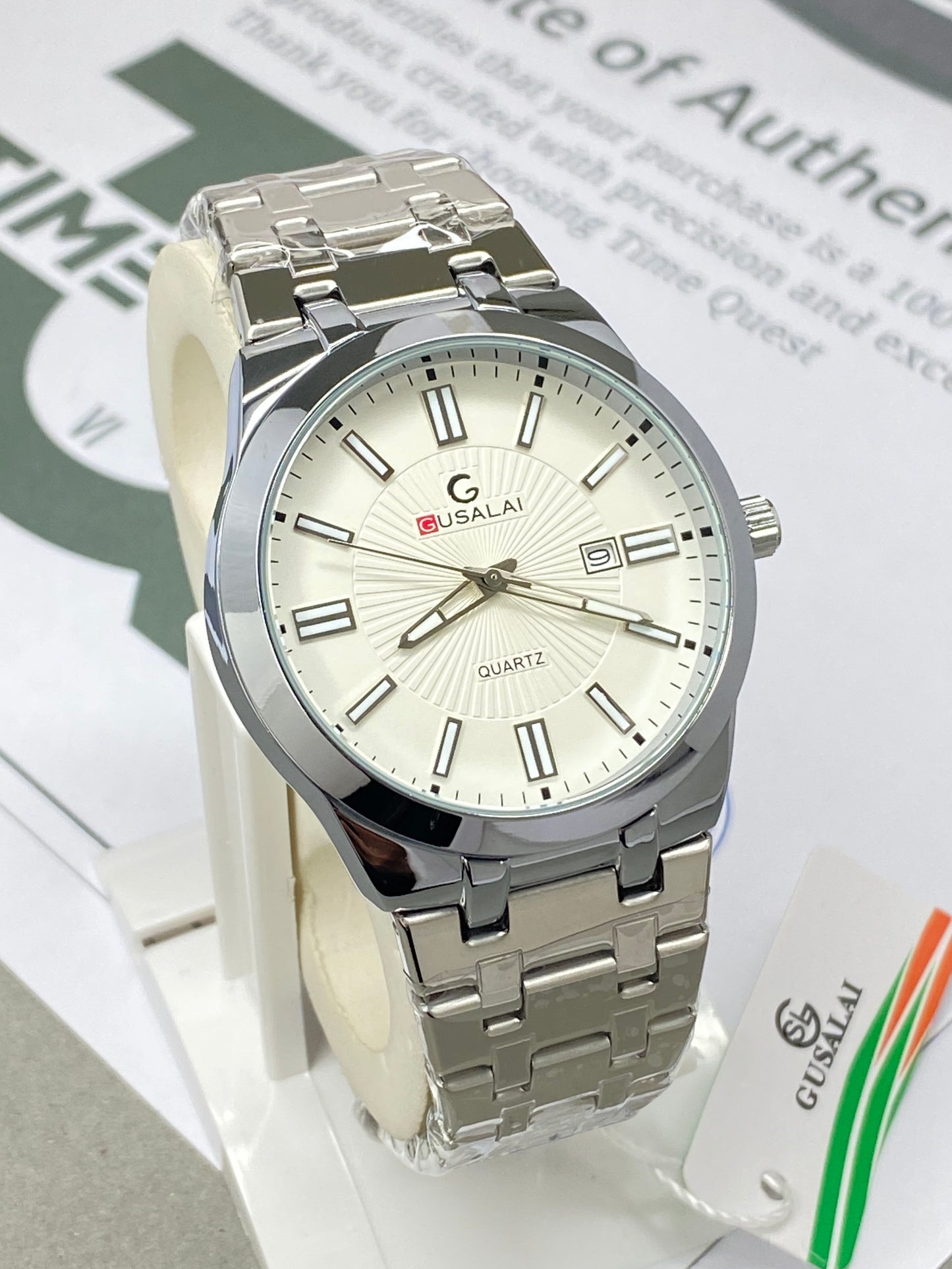 Gusalai Chain Watch for Men – Date Display & Premium Butterfly Lock