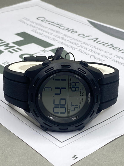 PIAOMA Multi Functional Sports Watch With Round Dial and Digital Display