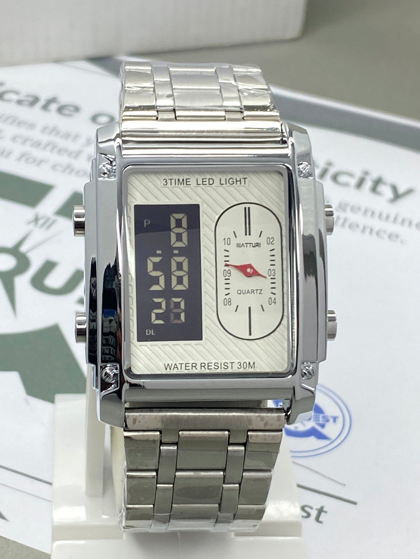 MATTURI Dual Time Multi Functional Stainless Steel Made Watch For Men