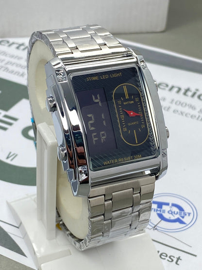 MATTURI Dual Time Multi Functional Stainless Steel Made Watch For Men