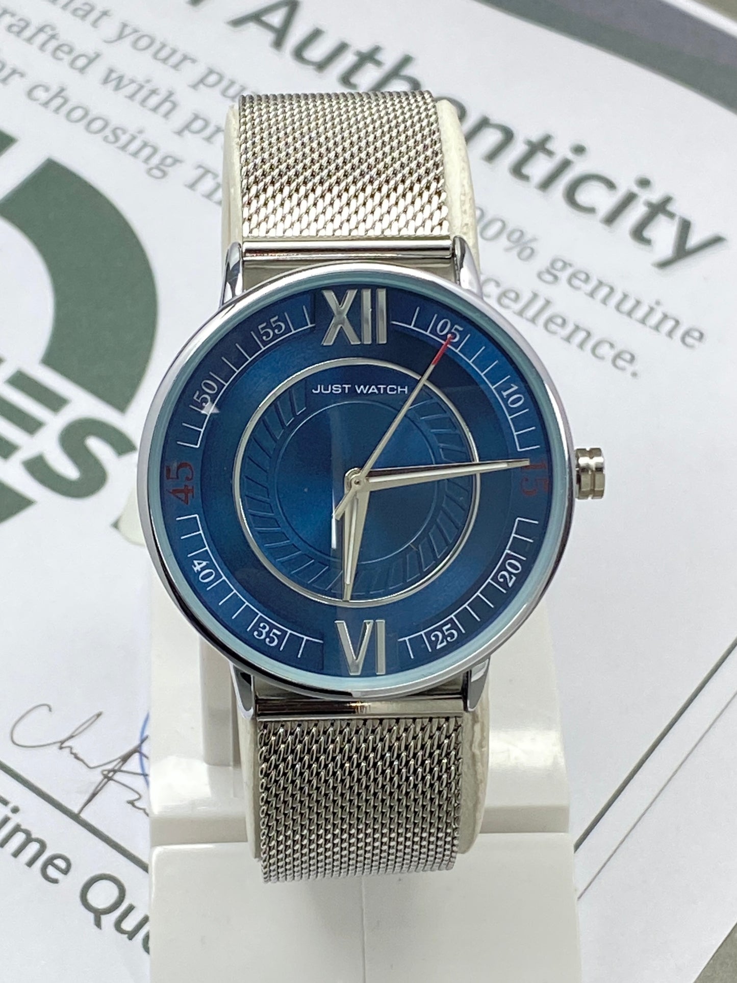 JUST WATCH Men’s Analog Stainless Steel Chain Wrist Watch