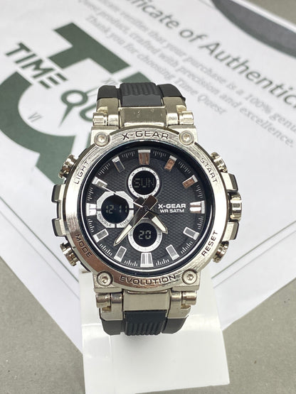 X GEAR-3897 Dual Time (Analog & Digital) Round Dial Sports Watch for Men