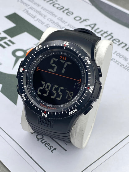 Men's Round Dial Rotatable Bezel Digital Display Multifunctional Sports Watch