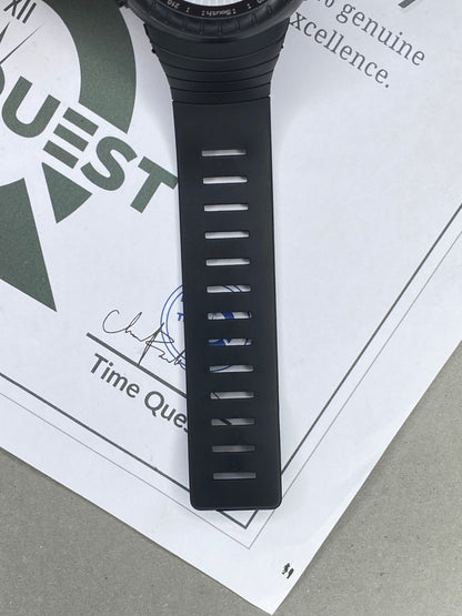 Men's Digital Display Round Dial Rotatable Bezel Multifunctional Sports Watch