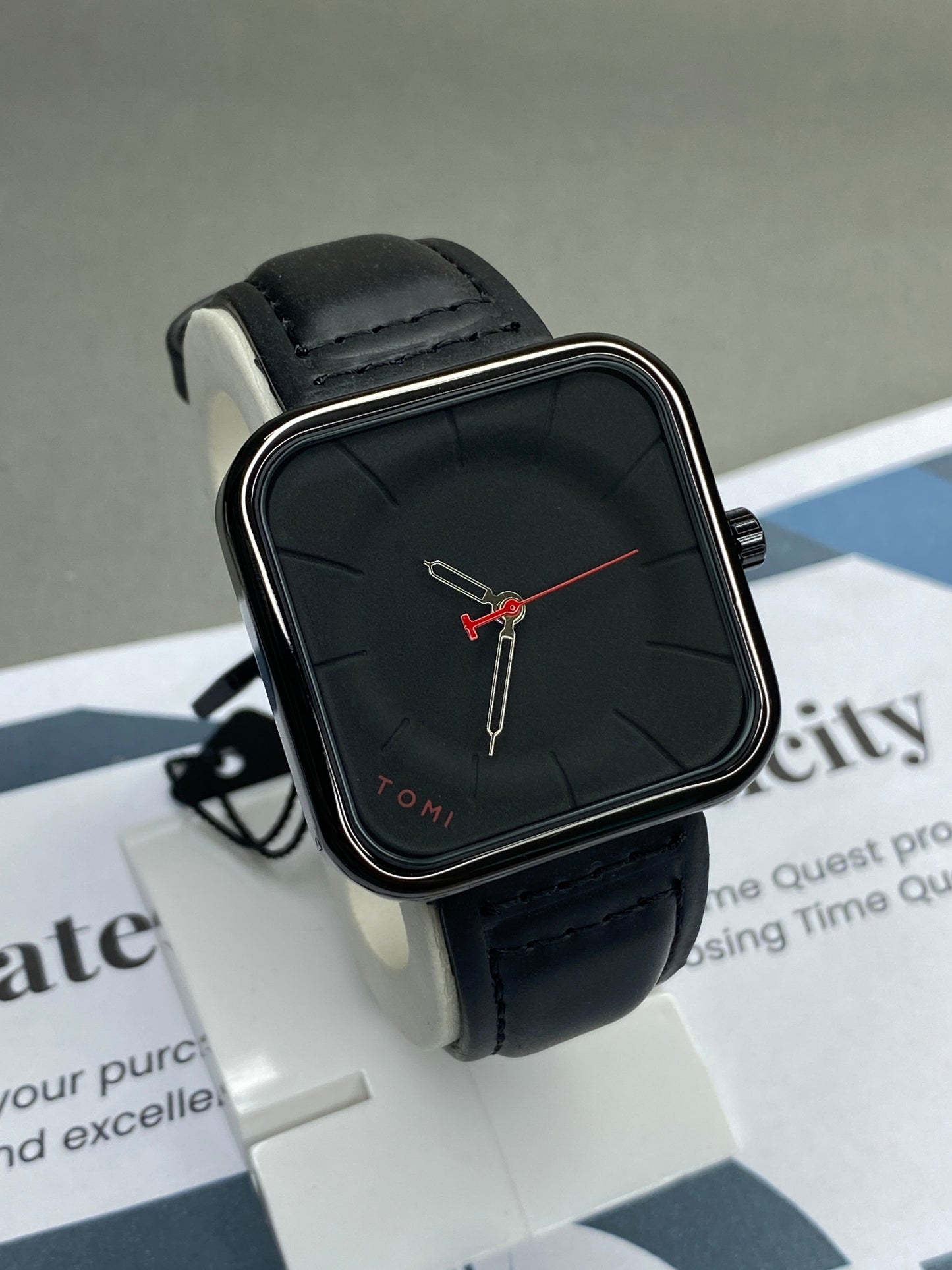 Tomi T-093 Square Design Straps Watch