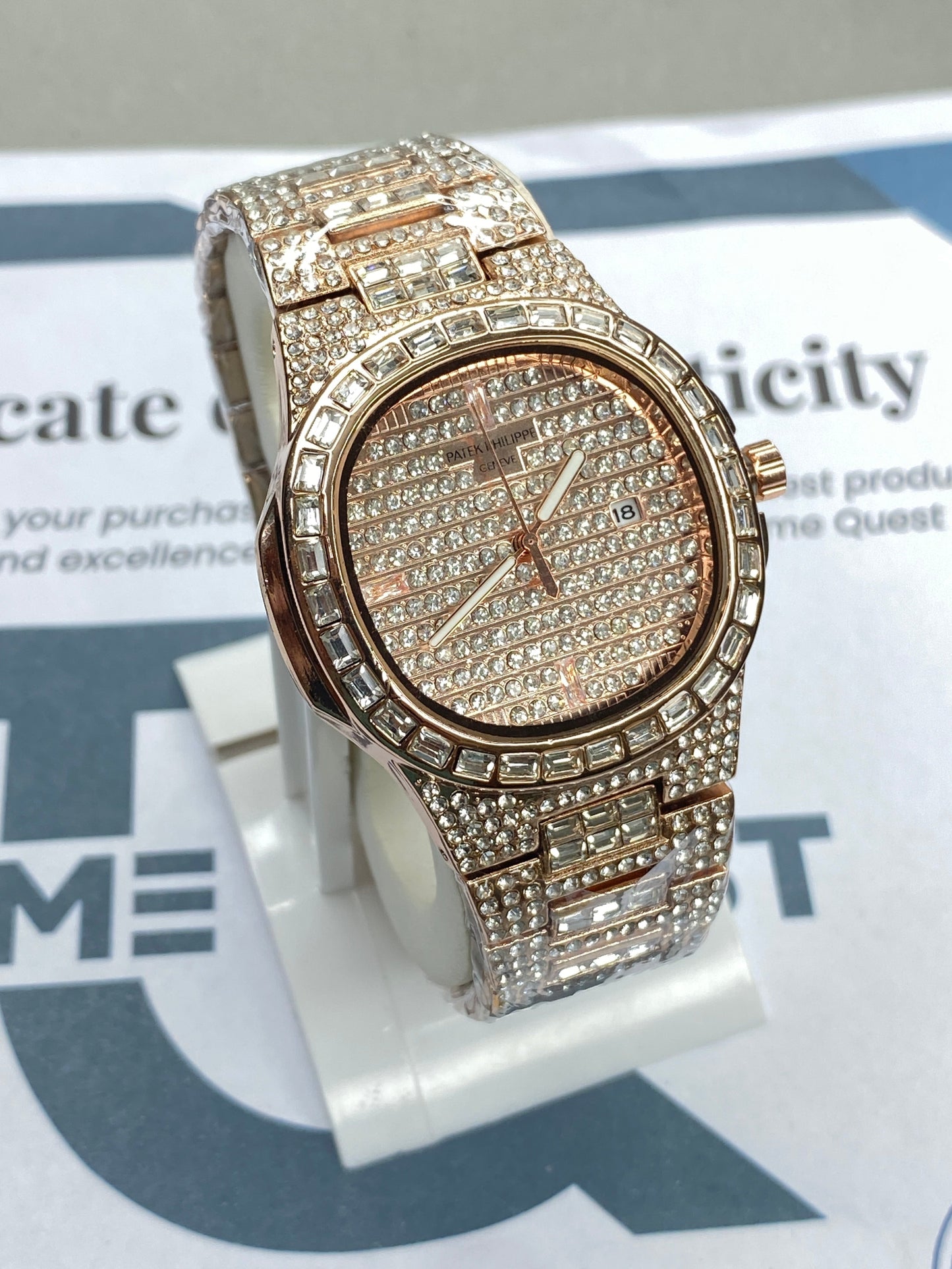 PP - Iced Out Self Winding Luxury Chain Watch