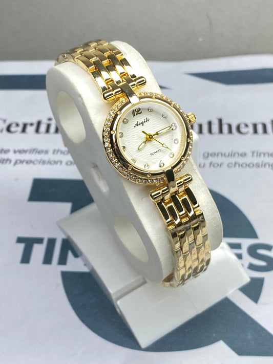 Aoqili Ladies Watch – Golden Women's Timepiece