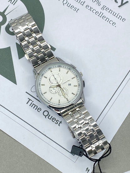 Cristiano Aillen Round Dial Luxury Stainless Steel Watch with Date Display For Men