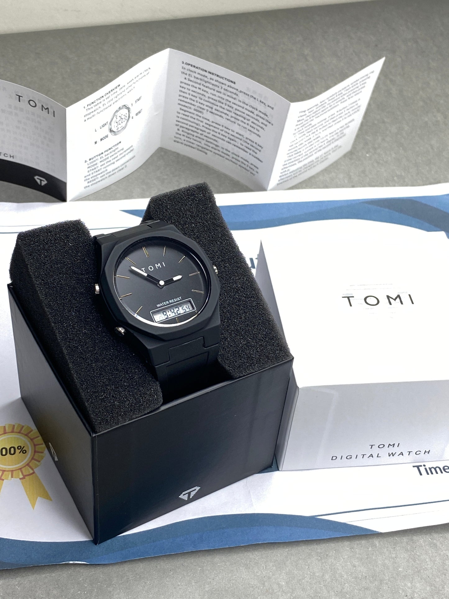 Tomi T-238 Dual Time ( Analog & Digital ) Watch for Men