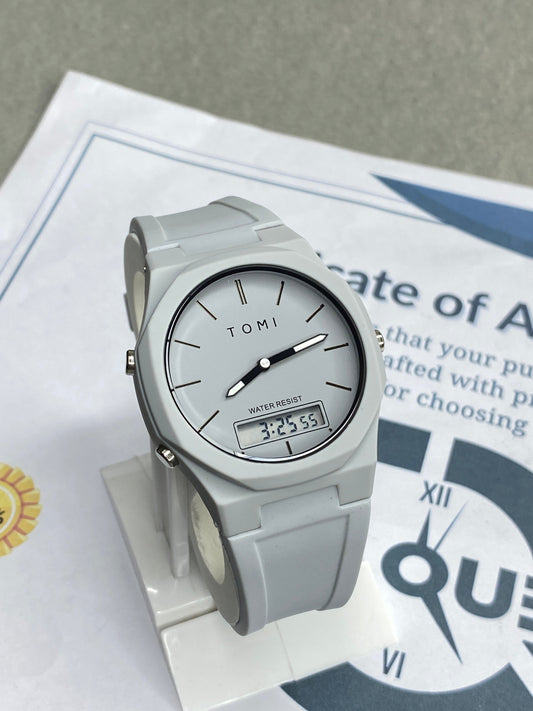 Tomi T-238 Dual Time ( Analog & Digital ) Watch for Men