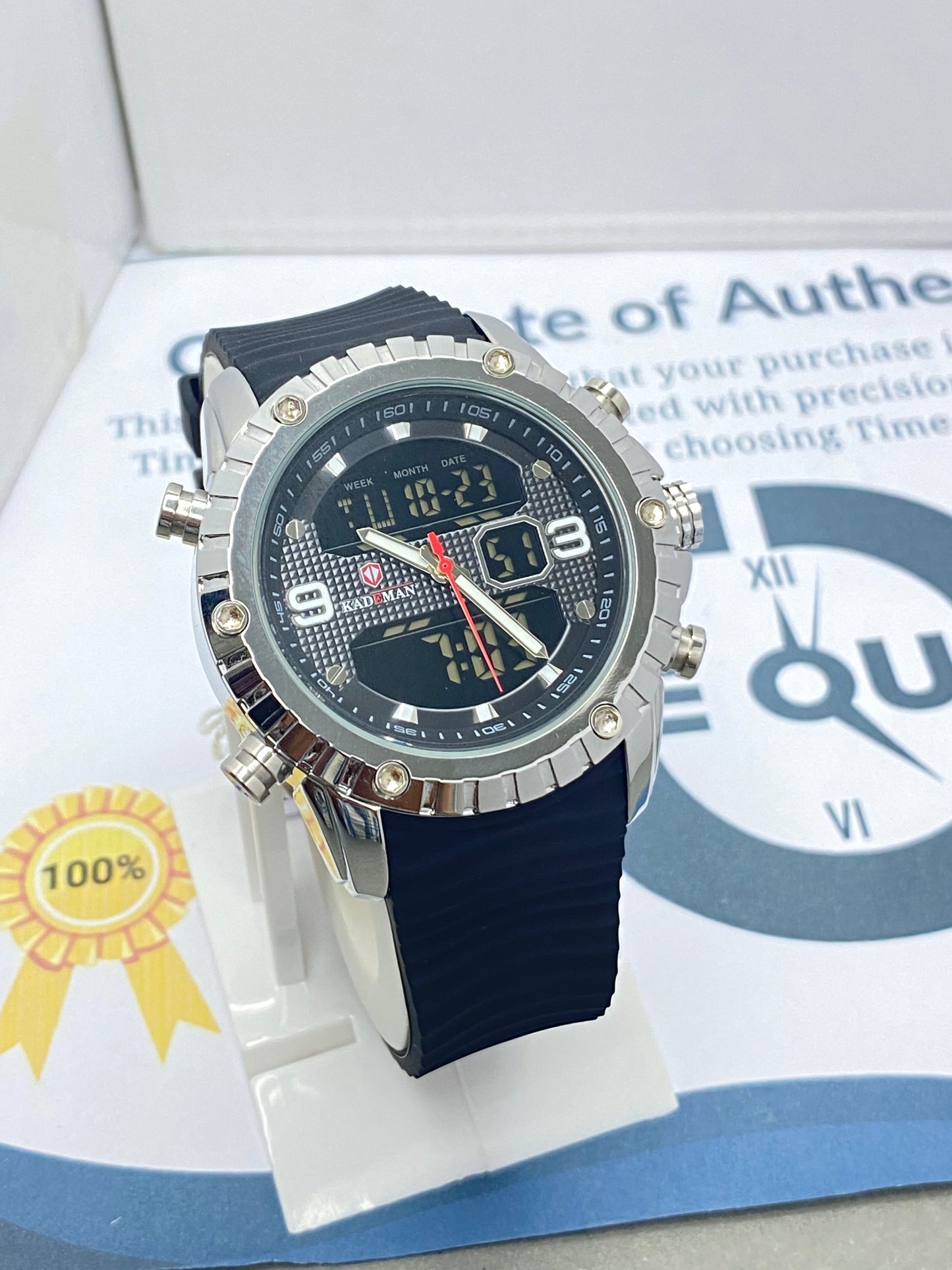 KDM-K7003 Analog & Digital Display Silicone Straps Watch For Men