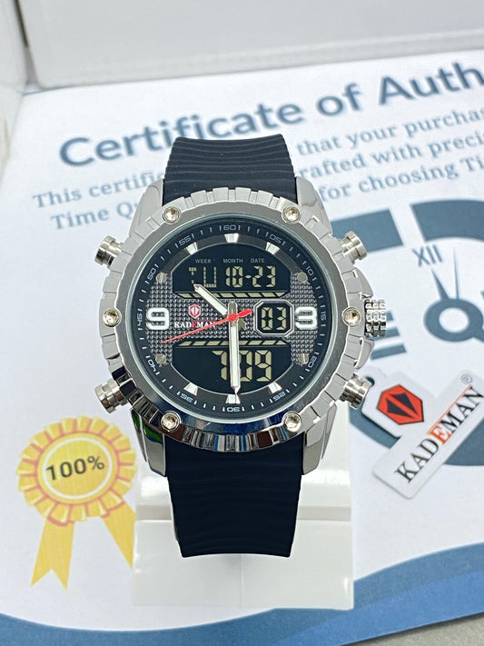 KDM-K7003 Analog & Digital Display Silicone Straps Watch For Men