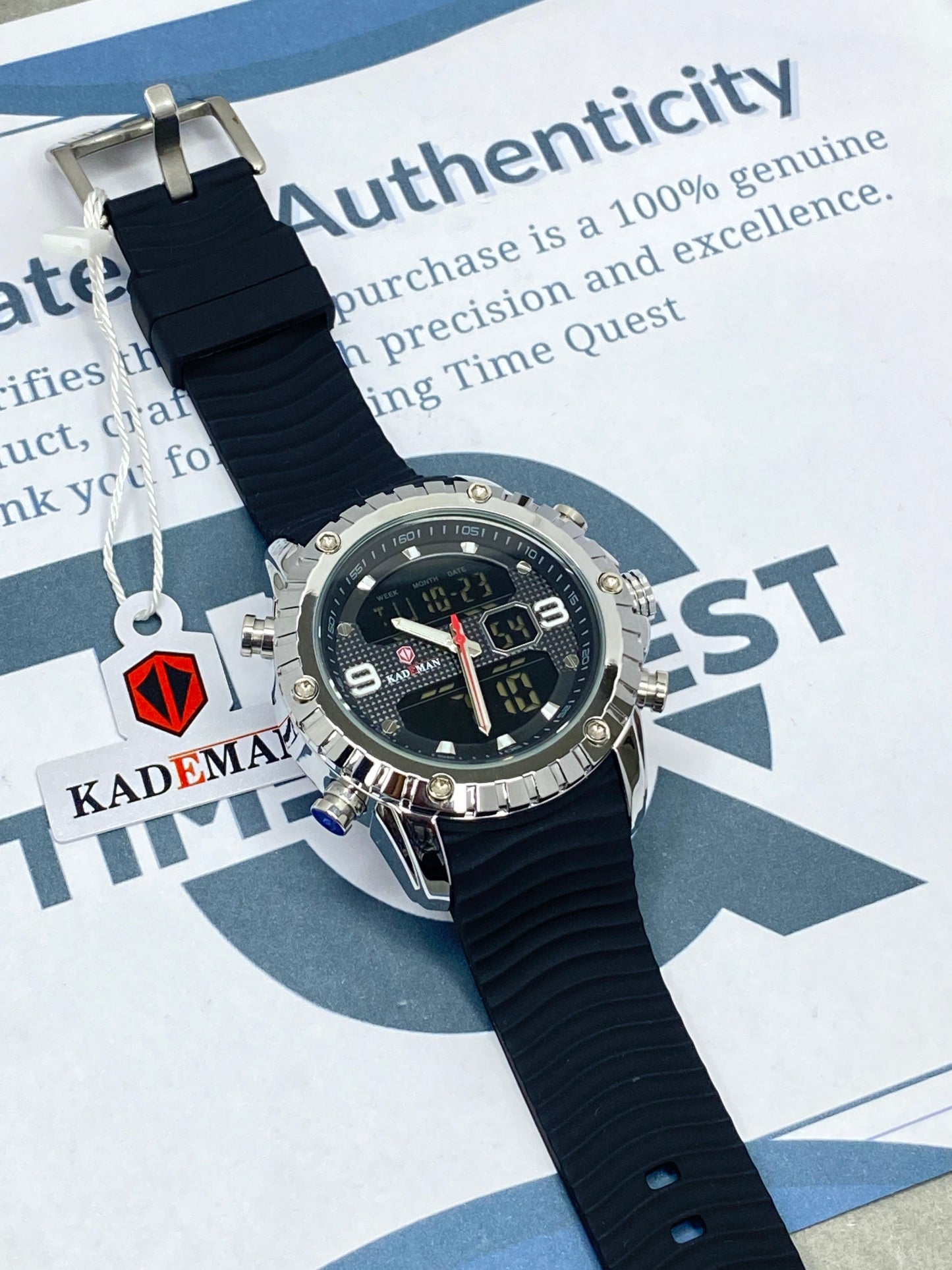 KDM-K7003 Analog & Digital Display Silicone Straps Watch For Men