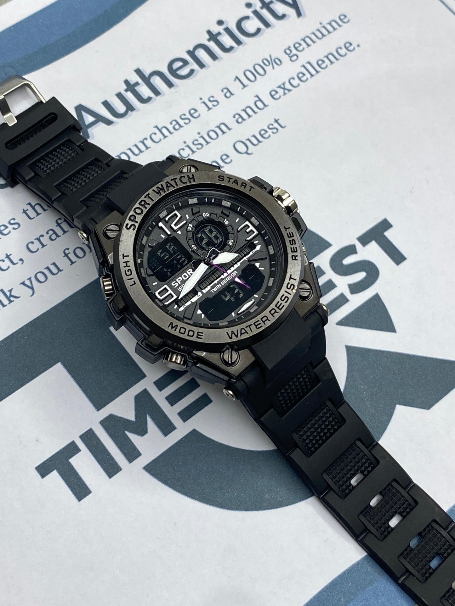 Dual Time Analog & Digital Sports Watch For Men