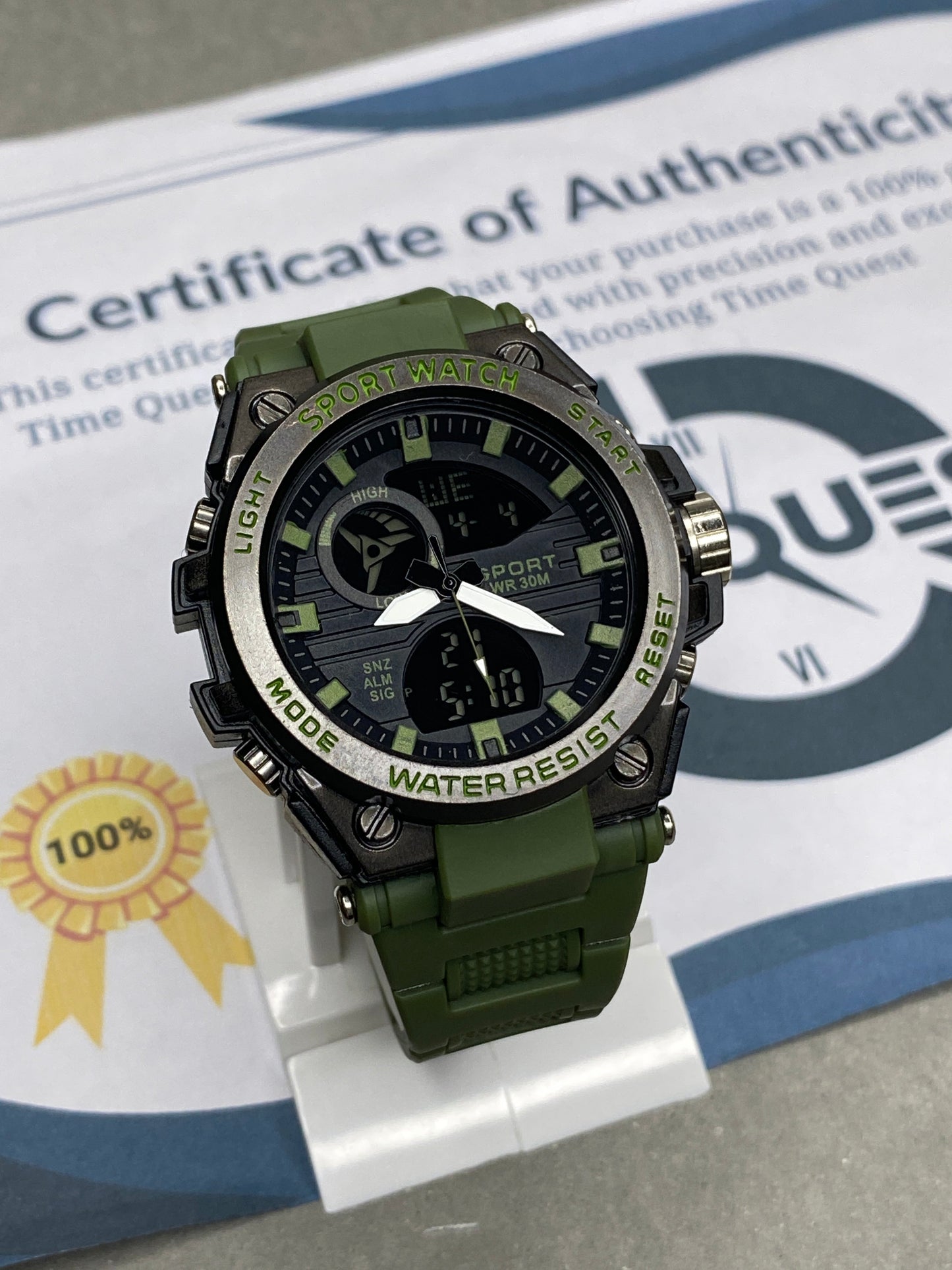 Dual Time Analog & Digital Sports Watch For Men