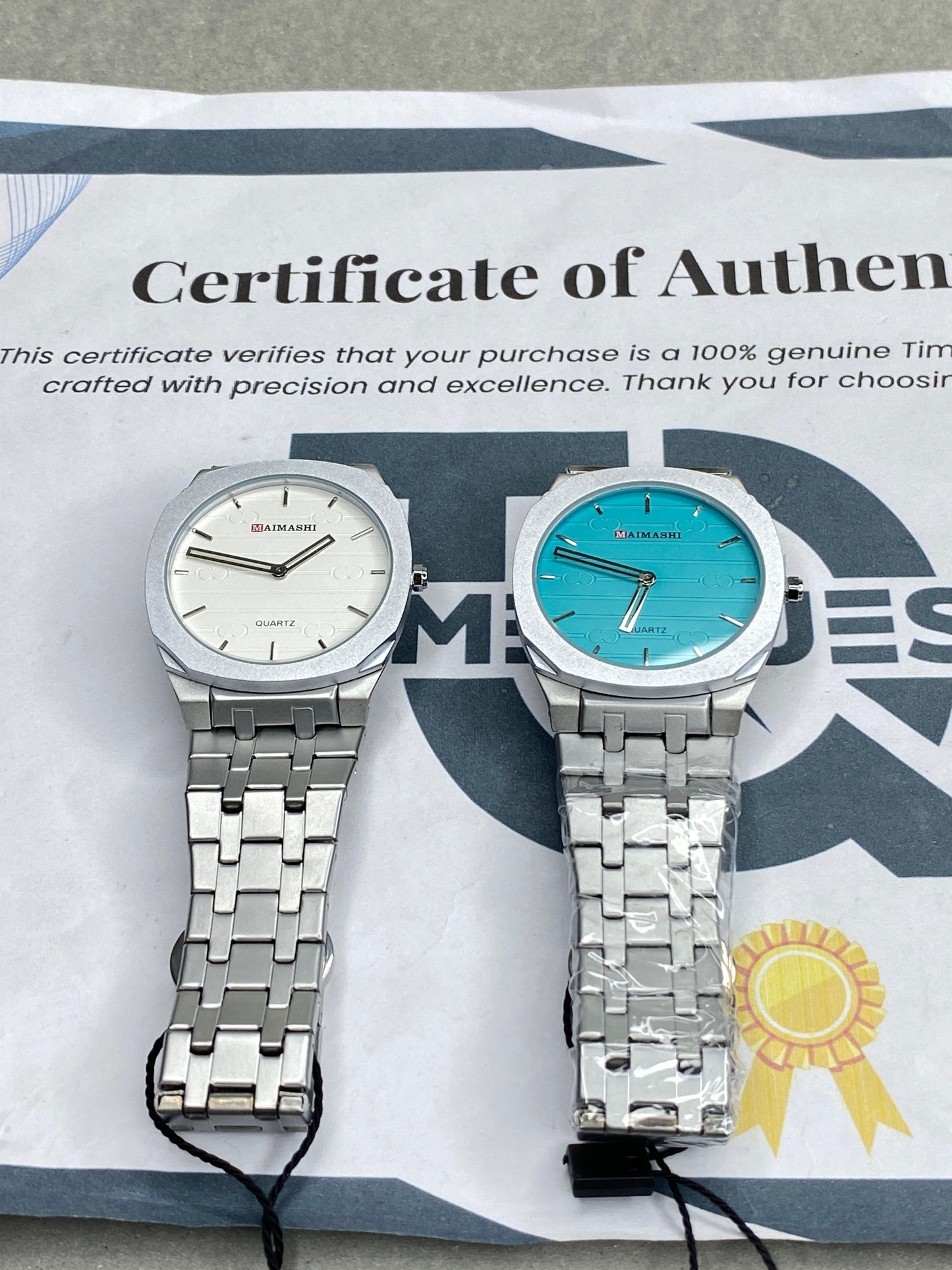 MAIMASHI Slim Analog Stainless Steel Chain Watch for Men