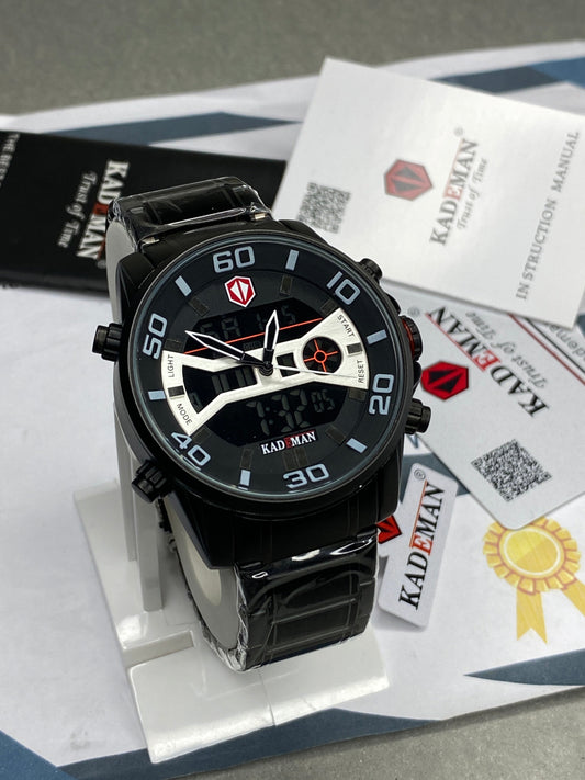 KADEMAN-K6171 Analog & Digital Time Stainless Steel Made Watch For Men