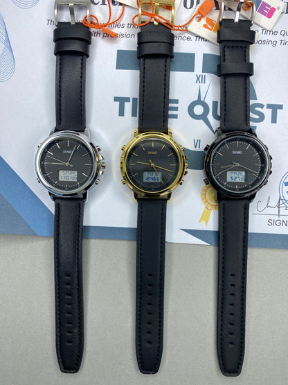 SKMEI 1652 Dual Time Straps Watch For Men